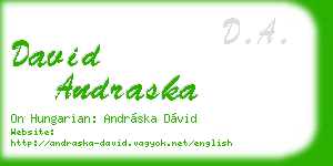 david andraska business card