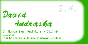 david andraska business card